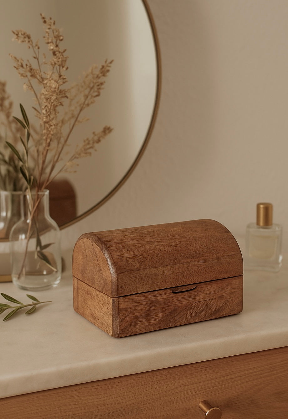 Caja-Joyero Cofre Madera de mango (2 Uds)
