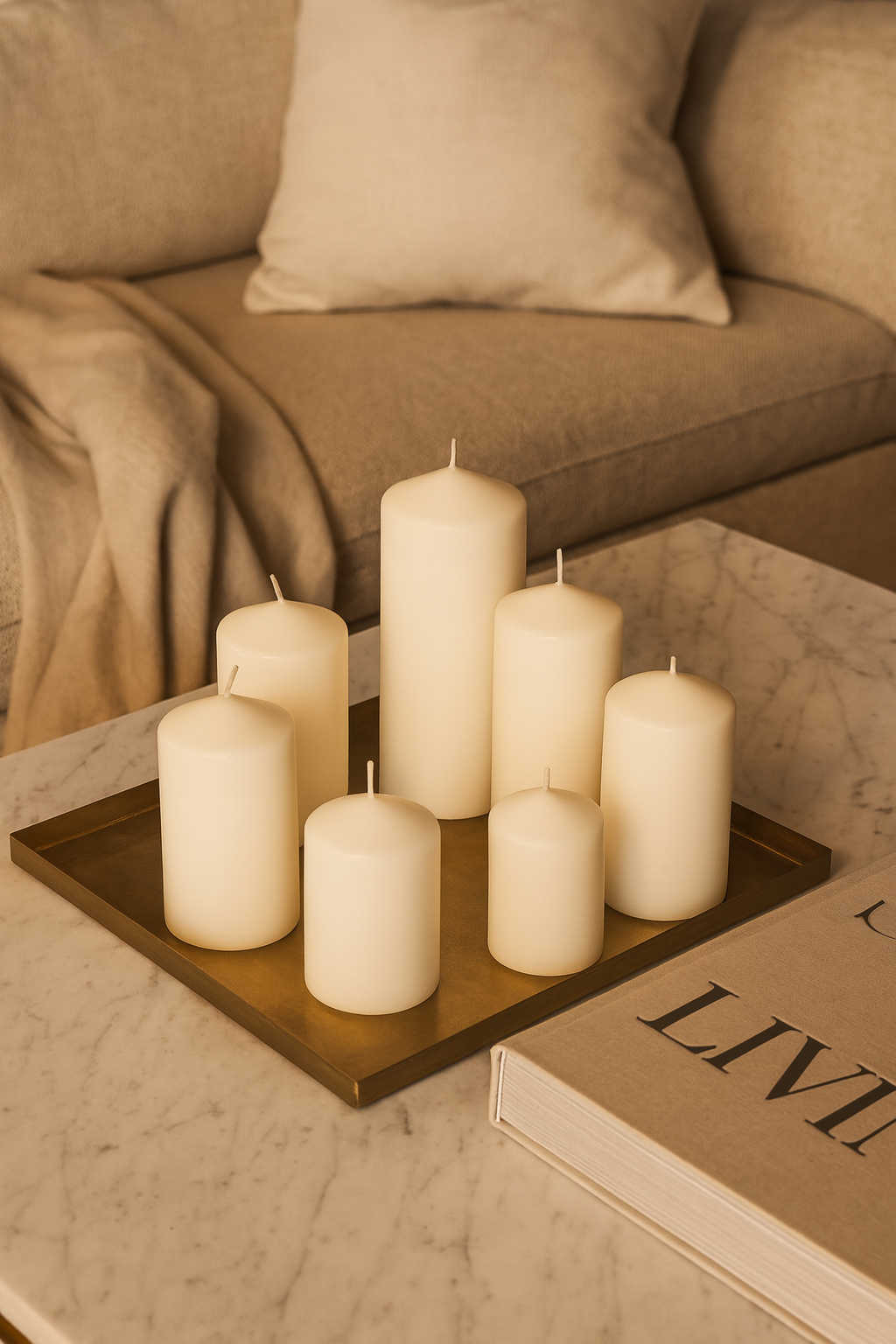 Set de Velas Blanco (7 Unidades)