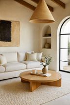 Mesa de Centro Redonda Roble