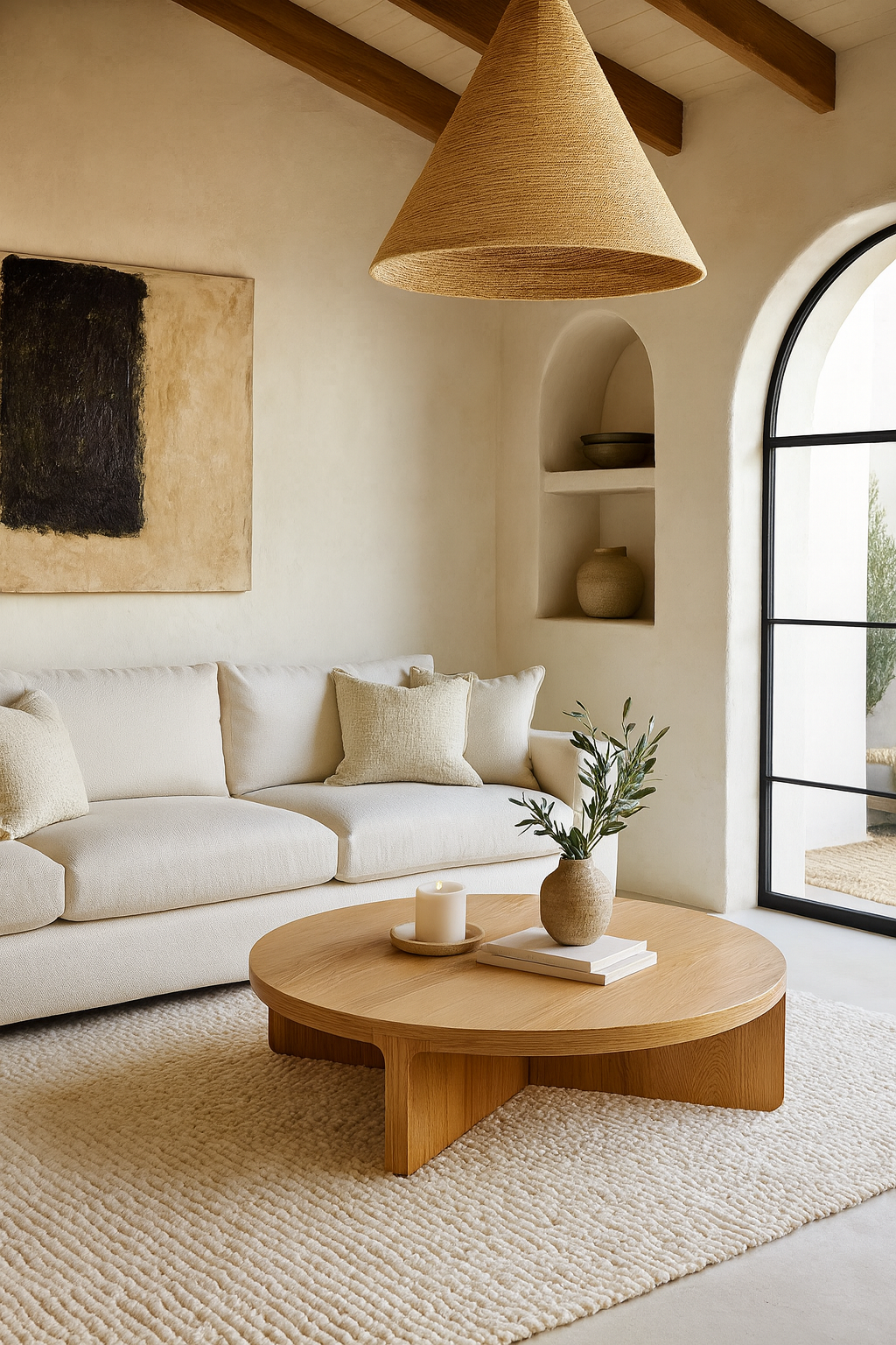 Mesa de Centro Redonda Roble