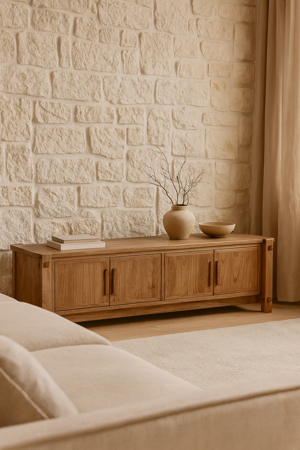 Mueble de TV Madera de Olmo Reciclada (180 cm)