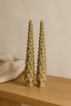 Velas Navideña Pino Dorado