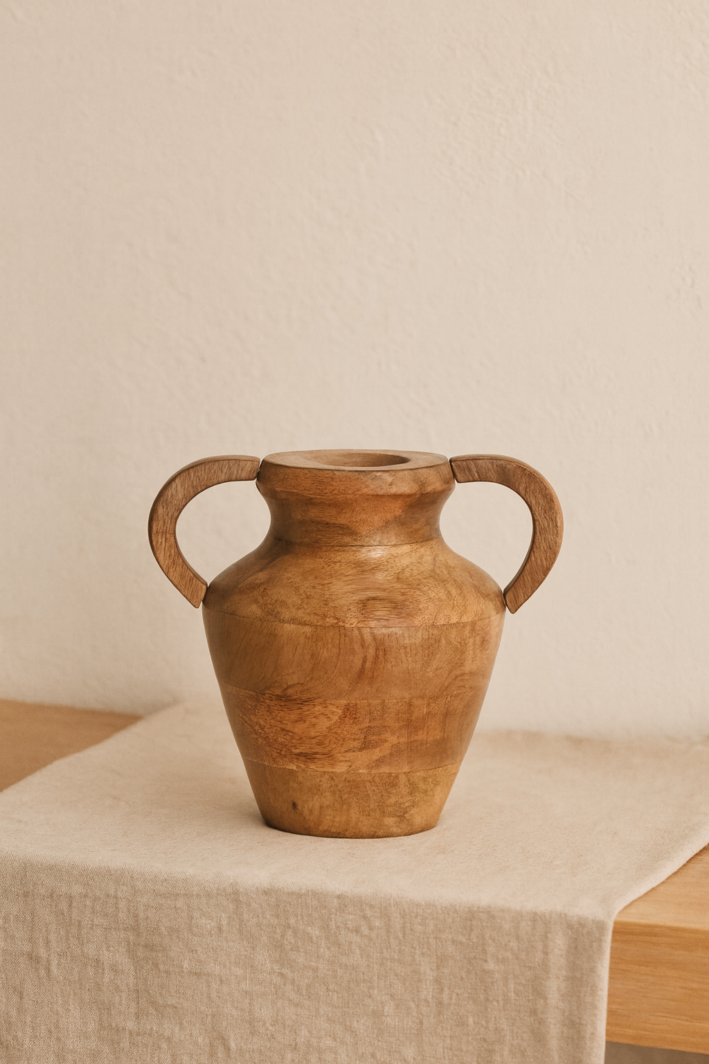 Jarrón Vasija Madera de mango