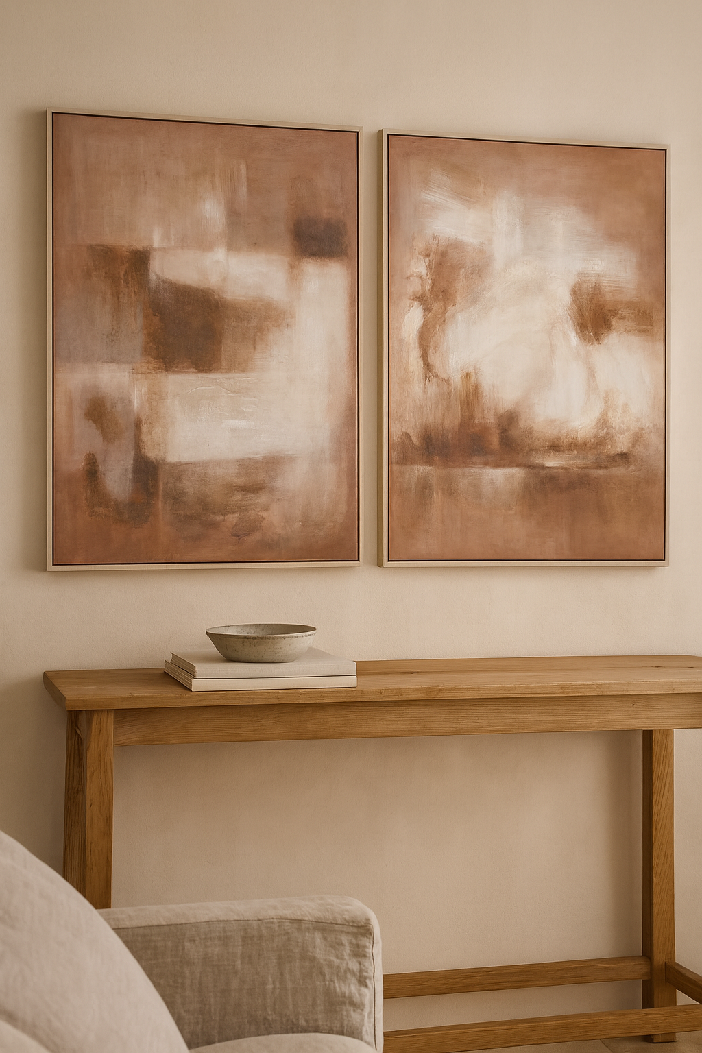 Cuadro Abstracto Moderno Óxido (2 Unidades)