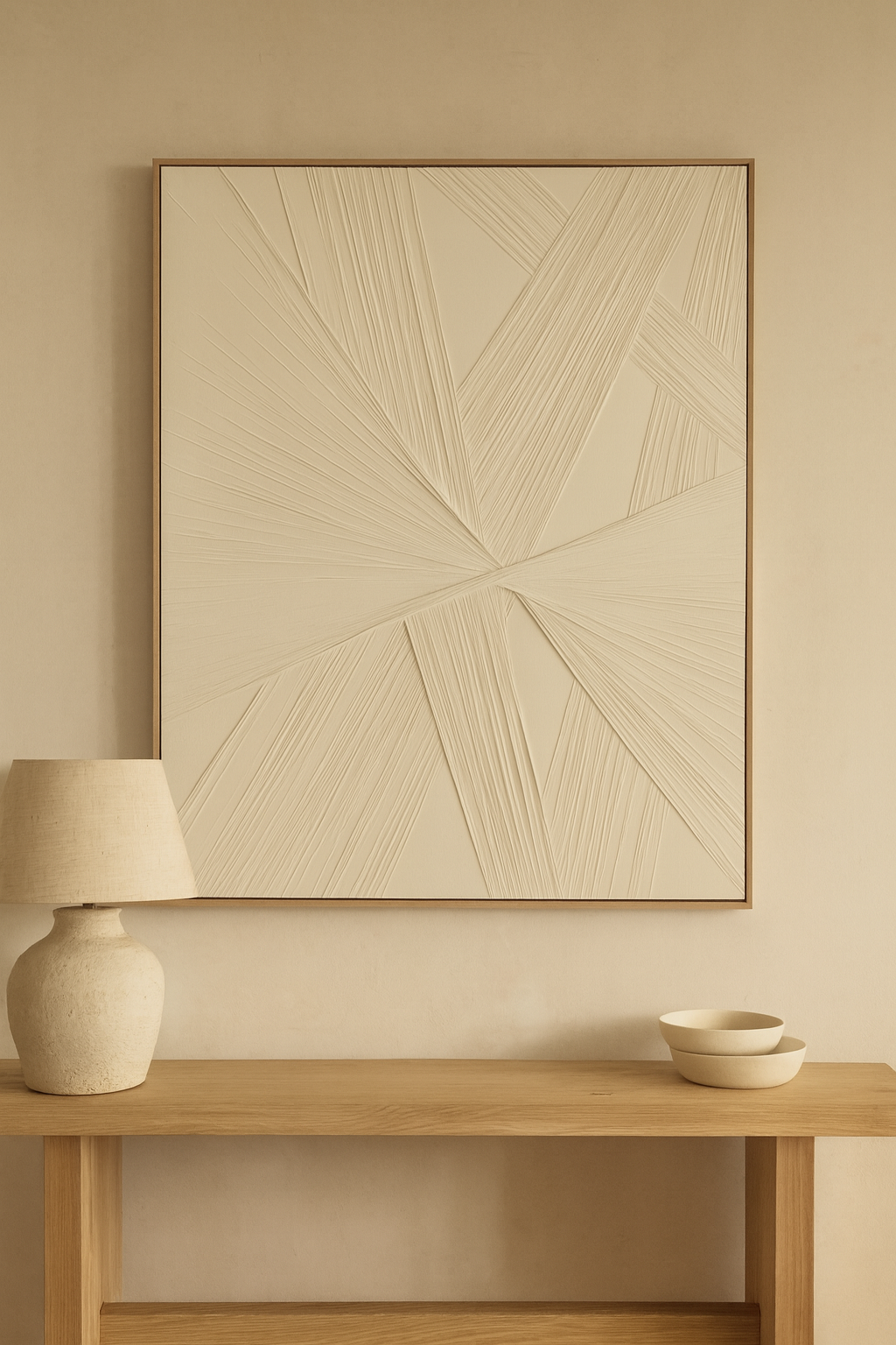 Cuadro Abstracto Nudo Blanco 120x150 cm