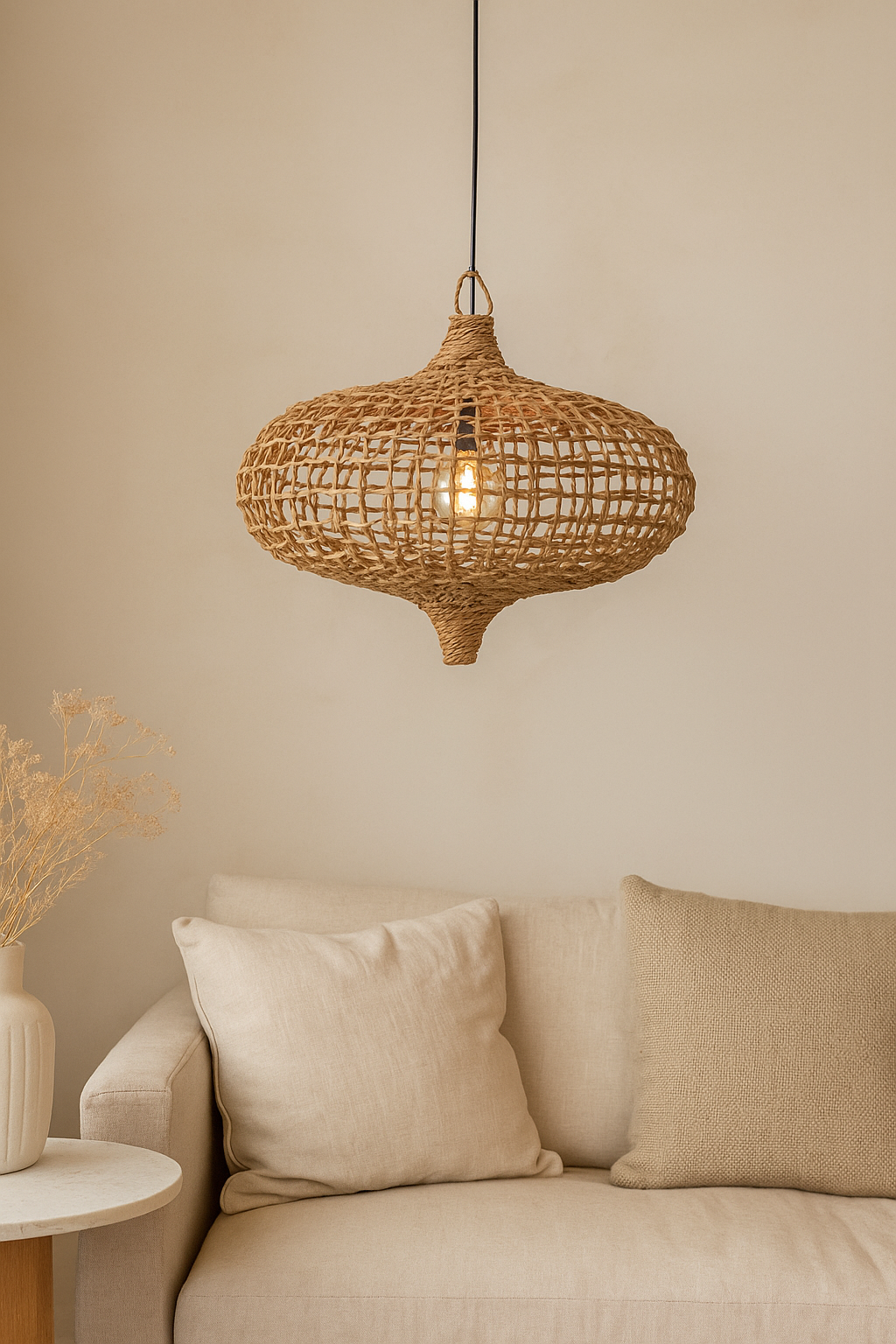 Lámpara de Techo Globo Fibra