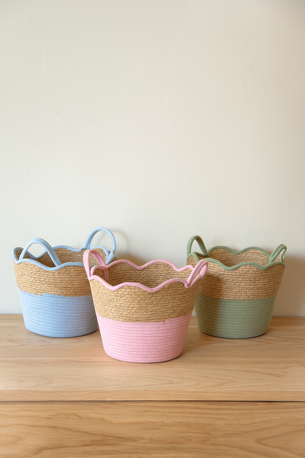 Cestos Infantiles Fibra Multicolor (3 Uds)