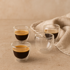 Taza Café Transparente doble vidrio 100ml (6 uds.)