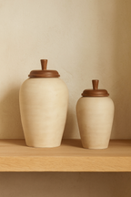 Jarrón Cerámica con tapa (Medium)