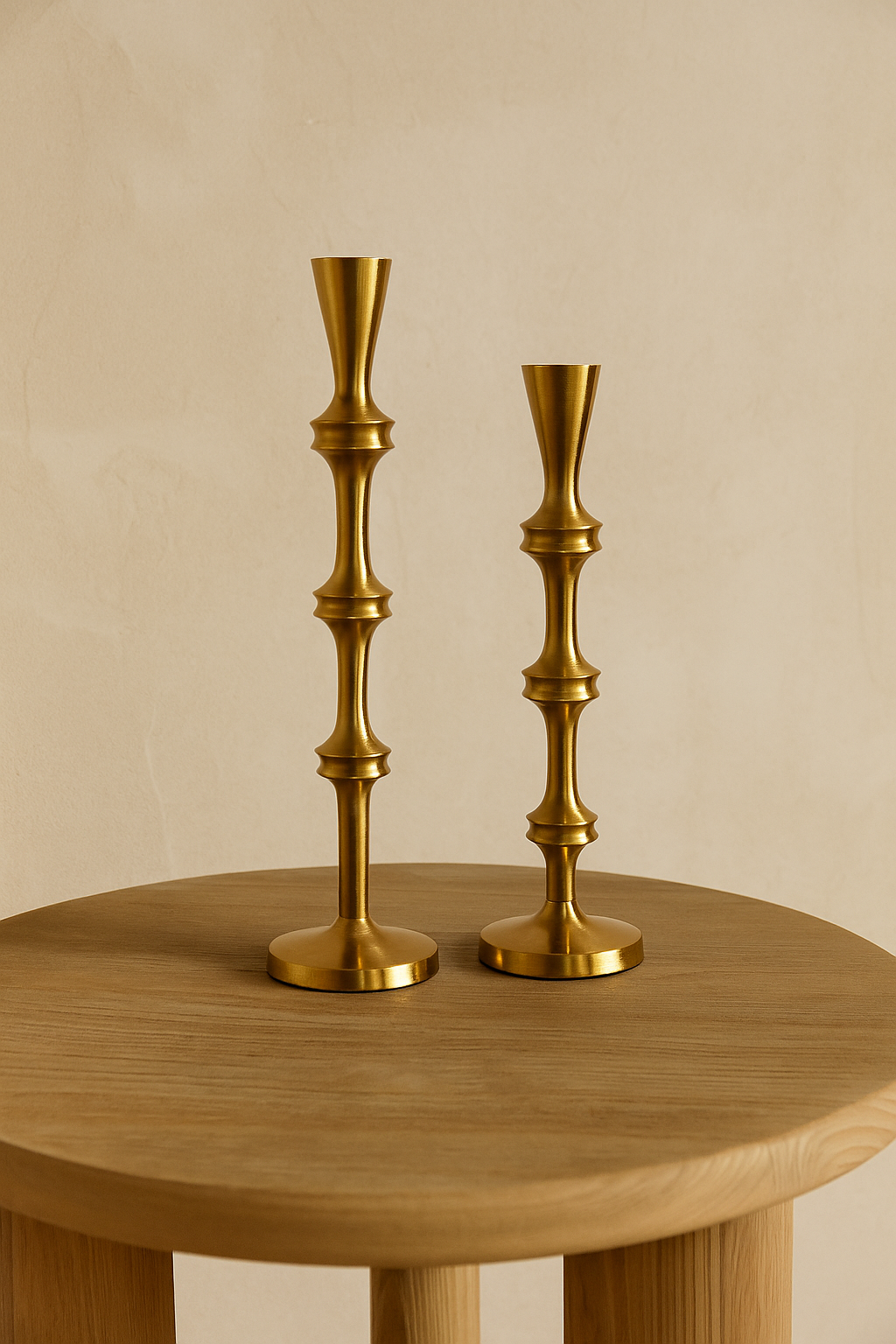 Candelabro Dorado Mid-century (2 Uds)