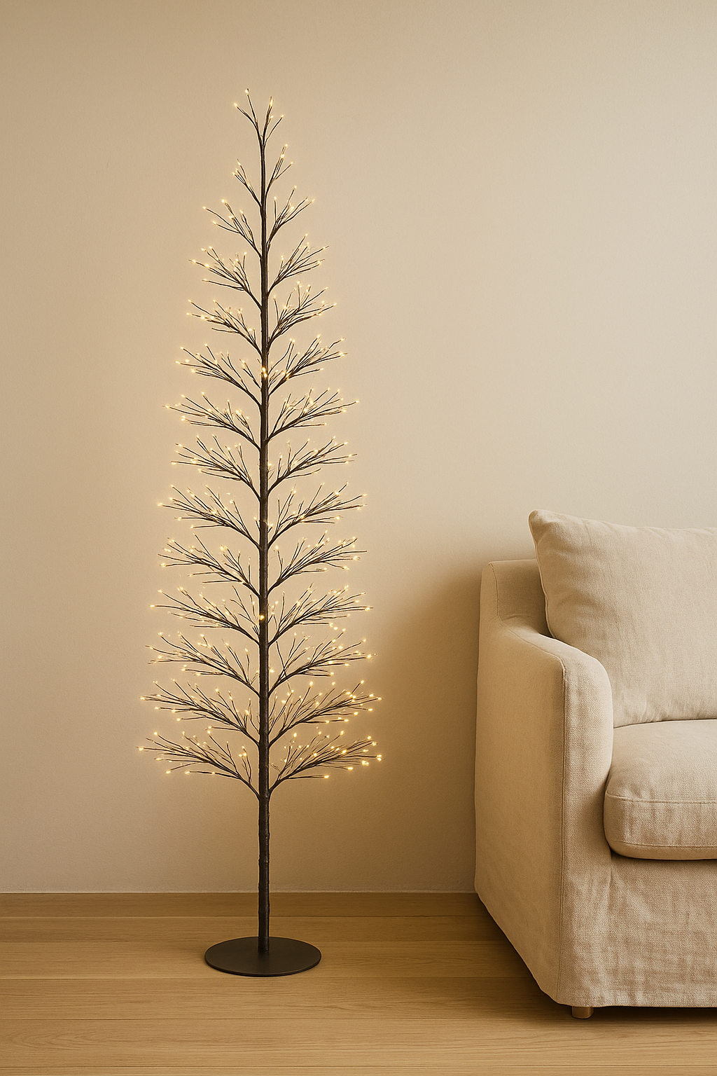 Árbol de Navidad Negro Metal (150 cm)