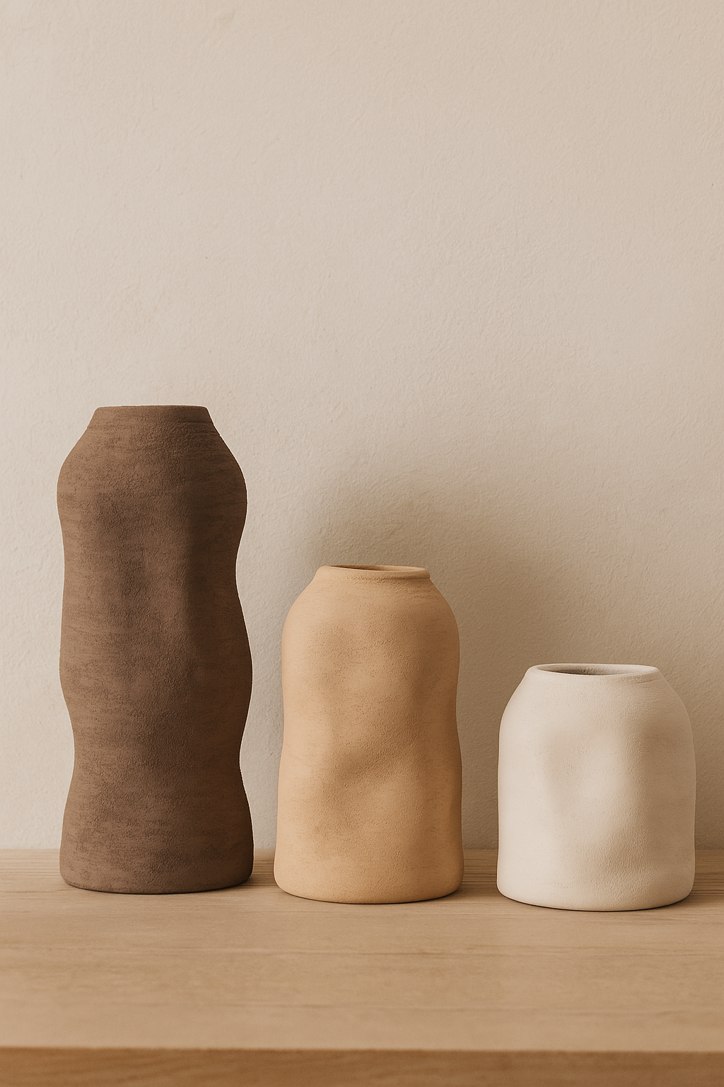 Set de 3 Jarrones Organic Gres Multicolor