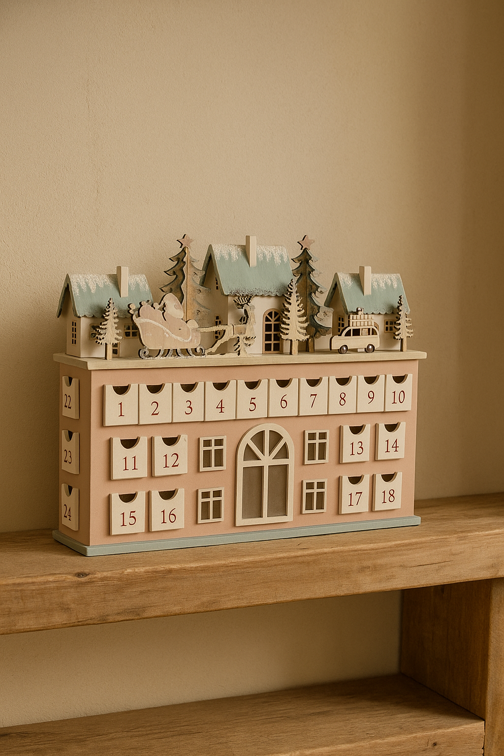 Calendario de Adviento Madera con Luz (2 Uds)