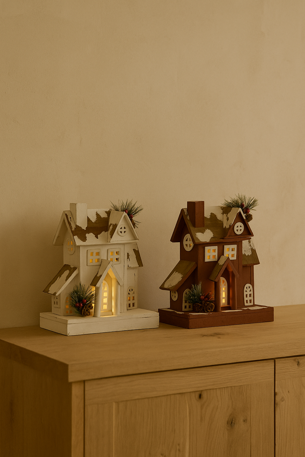 Adorno Navideño Casita Led (2 Uds)