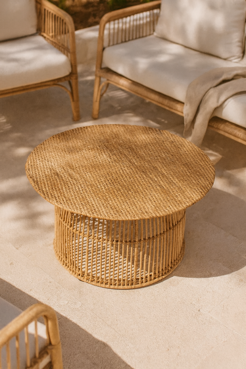 Mesa de Centro Ratán Menorca