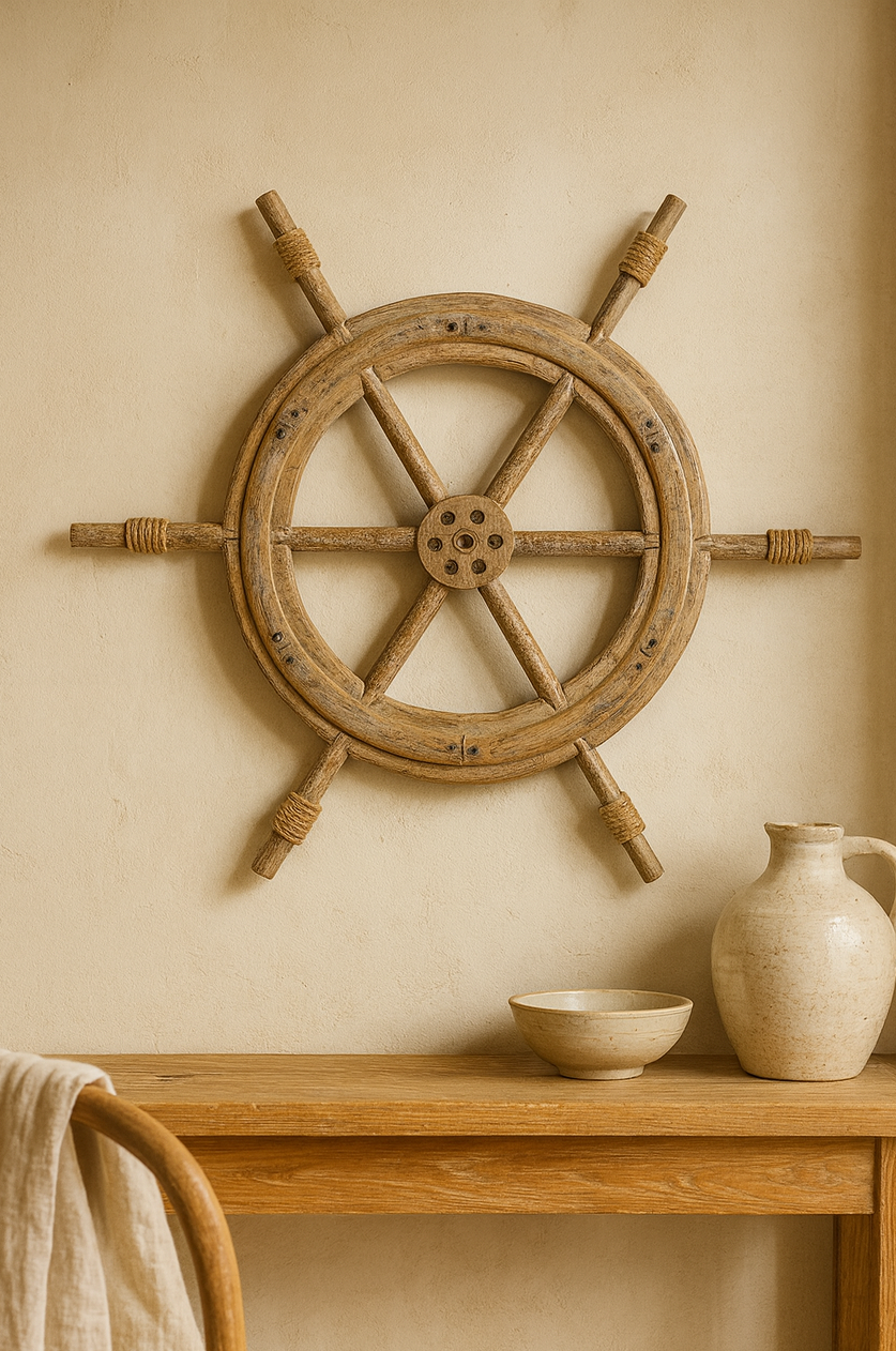 Decoración de Pared Timón envejecido