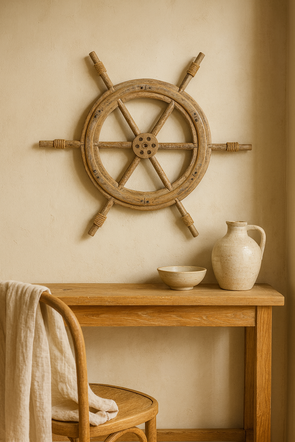 Decoración de Pared Timón envejecido