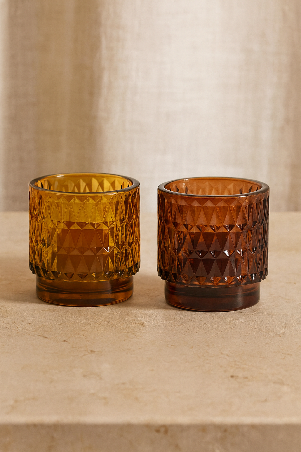 Set de Velas Marrón Mostaza (2 Uds.)