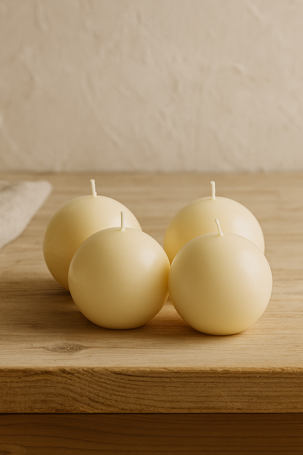 Vela Esfera 10 cm (4 Uds)