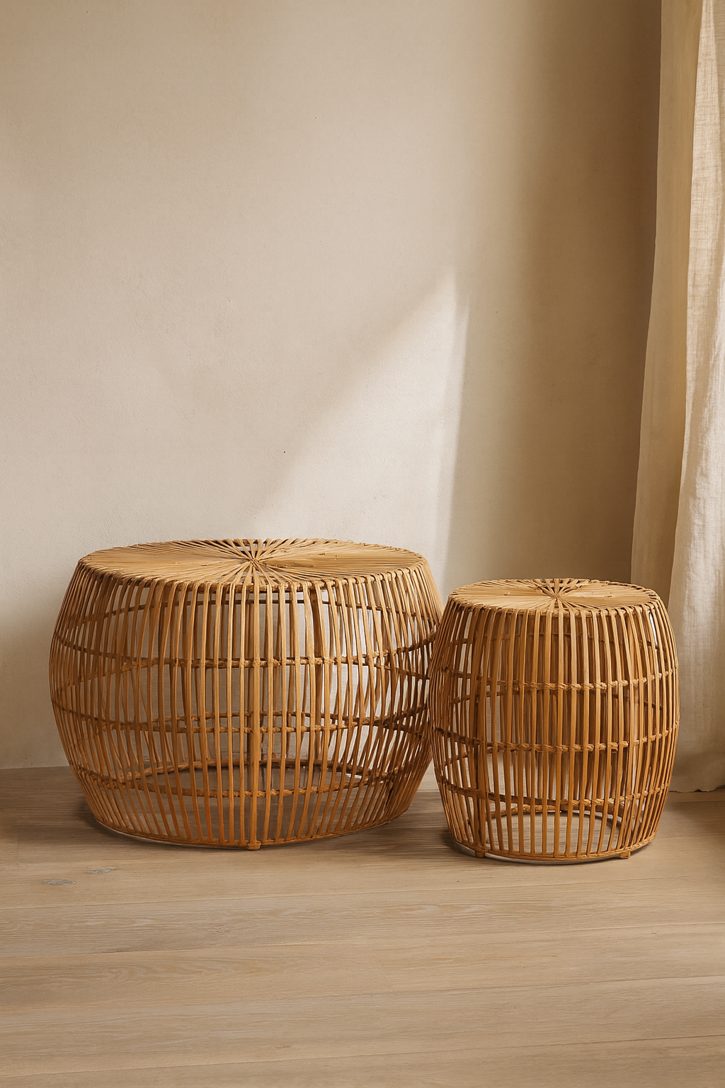 Juego de 2 mesas Bambú