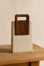 Jarrón Madera de mango con asas (Small)