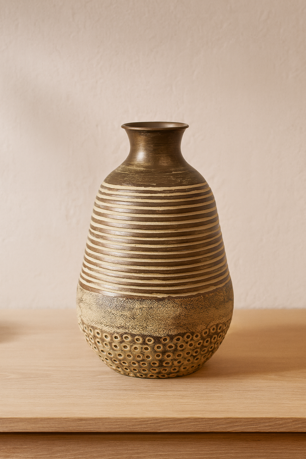 Jarrón Verde Aluminio