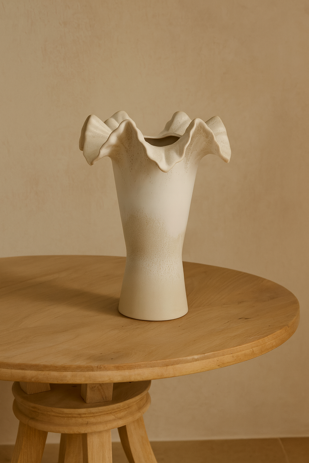 Jarrón Orquídea Blanco Cerámica